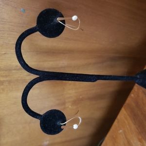 Art Deco Pearl 14K Yellow Gold Earrings Unique Wrap Design